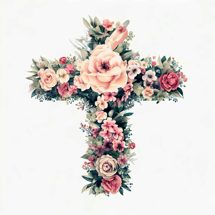 Una cruz Floral