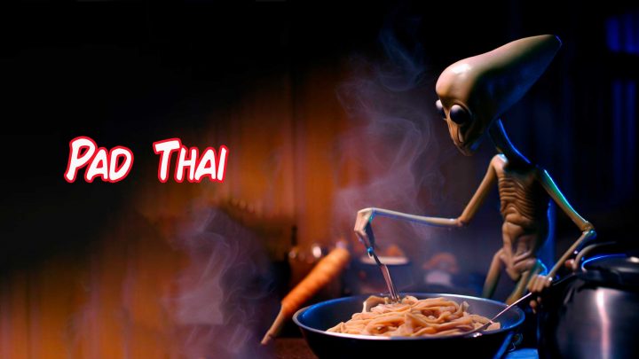 Un extraterrestre cocina Pad Thai