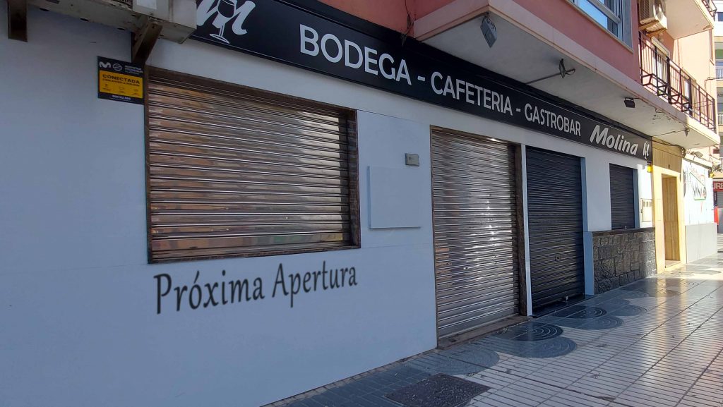 Próxima apertura Bodega – Cafetería – Gastrobar – Molina