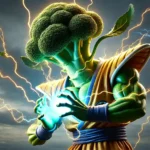 DALL·E 2024-08-29 11.10.49 – A realistic cinematic scene of the broccoli character performing a Kamehameha. The broccoli character has humanoid features, with intense golden energ copia