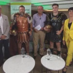 Juan Carlos García, Julio Guillamón (Aníbal),Tomás Martínez Pagán, José María Barcelona (Escipión) y Eva Gargallo