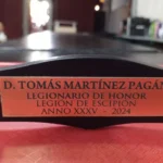 Placa de la daga del nombramiento de “Legionario de Honor”