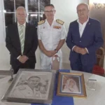 Antonio Cegarra, el Almirante Aniceto Rosique y Tomás Martínez Pagán