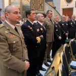 20250110Autoridades militares y policiales escuhando la Eucaristía