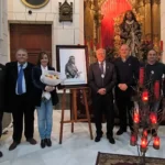 20250307Mesa de la Cofradía con la autora del cartel
