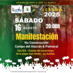 Manifestación en La Azohía para salvar el Palmeral de San Ginés y exigir un gran parque público